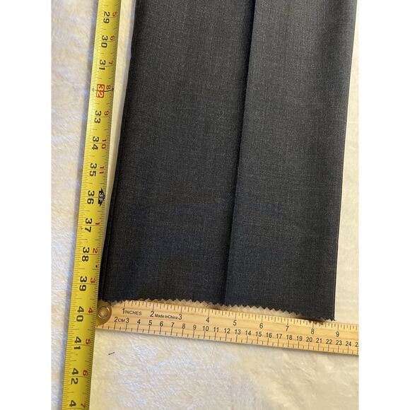 New Hugo Boss 46L 38x37 Dark Charcoal Gray Nailhead Designer Suit Virgin Wool - Picture 15 of 16